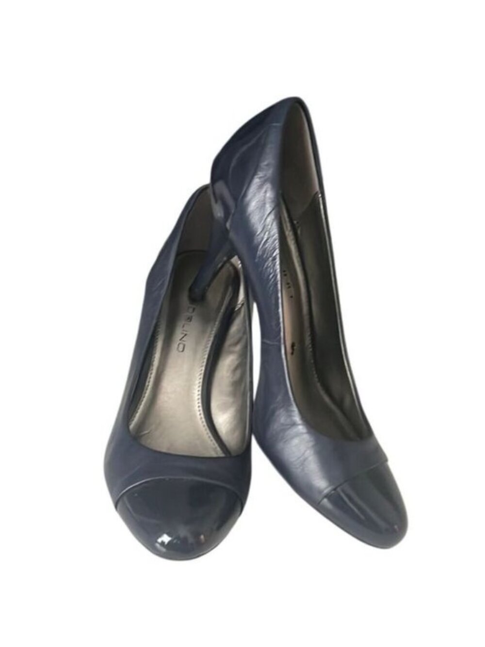 Bandolino Cunning Blue Leather Dress Heels Pumps Size 7.5